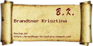 Brandtner Krisztina névjegykártya